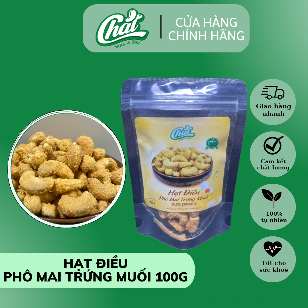 Hạt điều phô mai trứng muối 100g